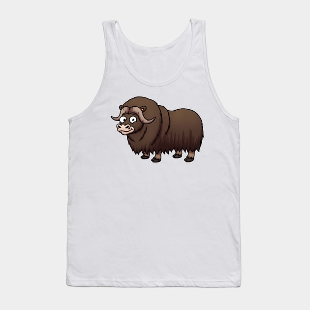 Cute Musk Ox Tank Top by TheMaskedTooner